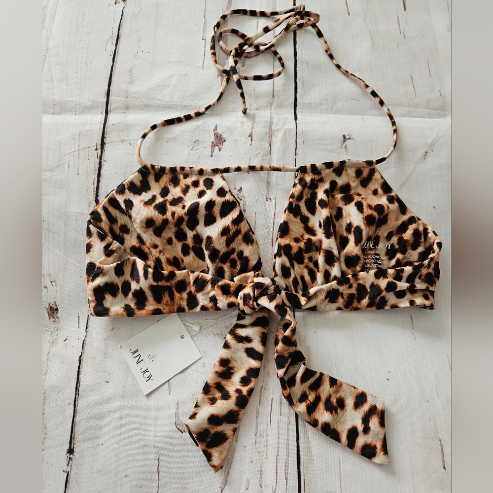 New June Joy Women's Feline Corquette Bikini Top Size Large - Picture 2 of 5